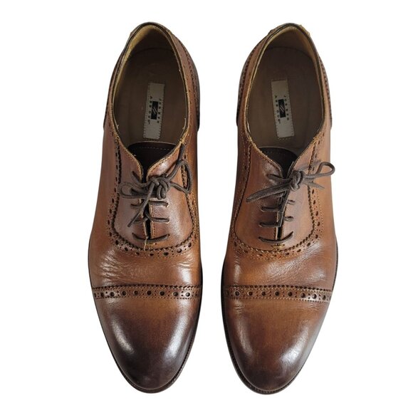 Joseph Abboud Oxford Dress Shoes Brown Size 10 Lace Up Cap Toe #00592 Owings - Picture 2 of 13